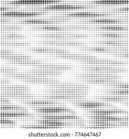 Grunge halftone black and white dots texture background. Spotted vector Abstract Texture
