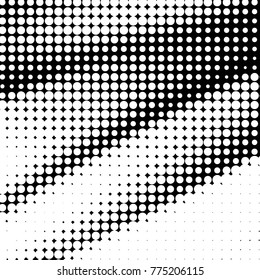 Grunge halftone black and white dots texture background. Spotted vector Abstract Texture
