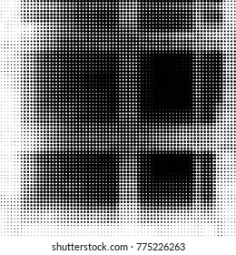 Grunge halftone black and white dots texture background. Spotted vector Abstract Texture
