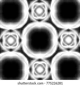 Grunge halftone black and white dots texture background. Spotted vector Abstract Texture
