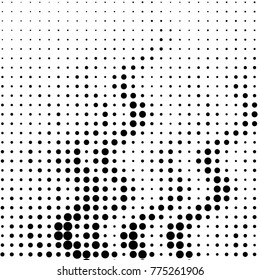 Grunge halftone black and white dots texture background. Spotted vector Abstract Texture
