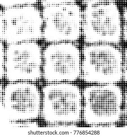 Grunge halftone black and white dots texture background. Spotted vector Abstract Texture
