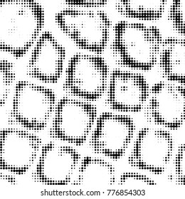 Grunge halftone black and white dots texture background. Spotted vector Abstract Texture
