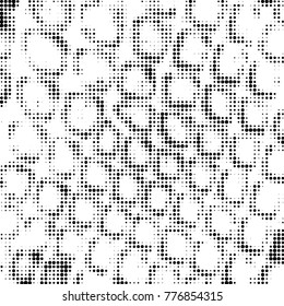 Grunge halftone black and white dots texture background. Spotted vector Abstract Texture
