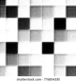 Grunge halftone black and white dots texture background. Spotted vector Abstract Texture
