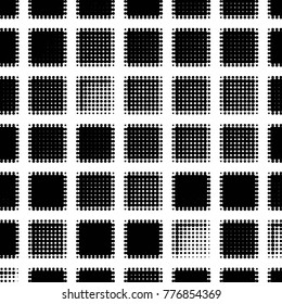 Grunge halftone black and white dots texture background. Spotted vector Abstract Texture
