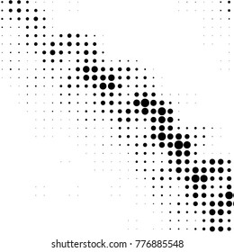 Grunge halftone black and white dots texture background. Spotted vector Abstract Texture
