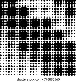 Grunge halftone black and white dots texture background. Spotted vector Abstract Texture
