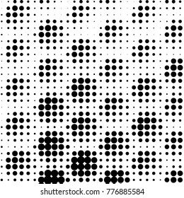 Grunge halftone black and white dots texture background. Spotted vector Abstract Texture
