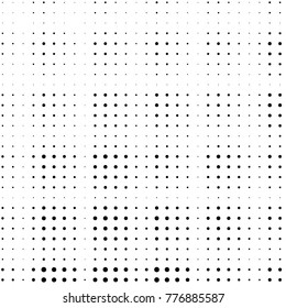 Grunge halftone black and white dots texture background. Spotted vector Abstract Texture
