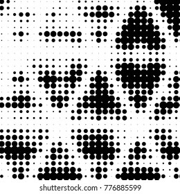 Grunge halftone black and white dots texture background. Spotted vector Abstract Texture
