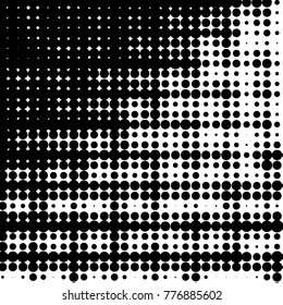 Grunge halftone black and white dots texture background. Spotted vector Abstract Texture
