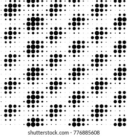 Grunge halftone black and white dots texture background. Spotted vector Abstract Texture
