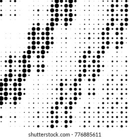 Grunge halftone black and white dots texture background. Spotted vector Abstract Texture
