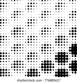 Grunge halftone black and white dots texture background. Spotted vector Abstract Texture
