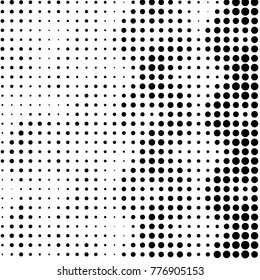 Grunge halftone black and white dots texture background. Spotted vector Abstract Texture
