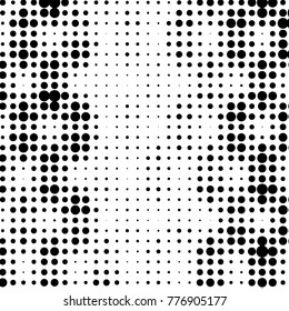 Grunge halftone black and white dots texture background. Spotted vector Abstract Texture
