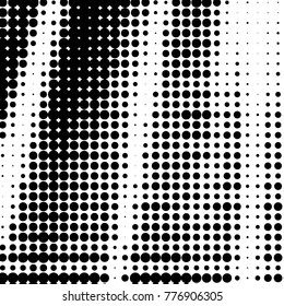 Grunge halftone black and white dots texture background. Spotted vector Abstract Texture

