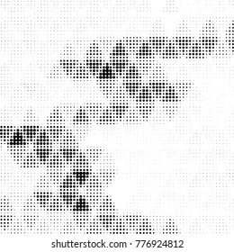 Grunge halftone black and white dots texture background. Spotted vector Abstract Texture
