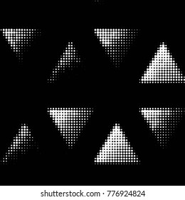 Grunge halftone black and white dots texture background. Spotted vector Abstract Texture
