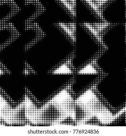 Grunge halftone black and white dots texture background. Spotted vector Abstract Texture

