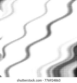 Grunge halftone black and white dots texture background. Spotted vector Abstract Texture

