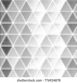 Grunge halftone black and white dots texture background. Spotted vector Abstract Texture
