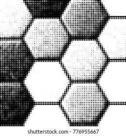 Grunge halftone black and white dots texture background. Spotted vector Abstract Texture
