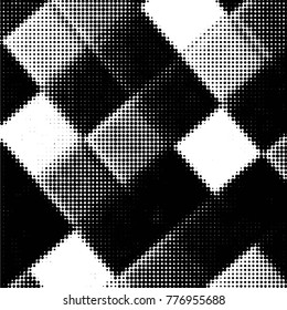Grunge halftone black and white dots texture background. Spotted vector Abstract Texture
