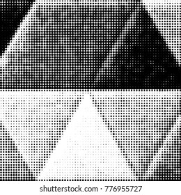 Grunge halftone black and white dots texture background. Spotted vector Abstract Texture

