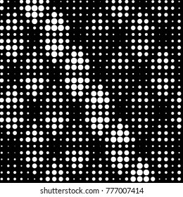 Grunge halftone black and white dots texture background. Spotted vector Abstract Texture
