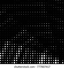 Grunge halftone black and white dots texture background. Spotted vector Abstract Texture
