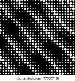 Grunge halftone black and white dots texture background. Spotted vector Abstract Texture
