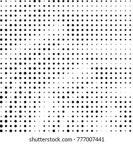 Grunge halftone black and white dots texture background. Spotted vector Abstract Texture
