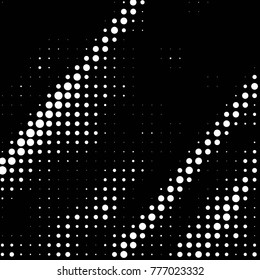 Grunge halftone black and white dots texture background. Spotted vector Abstract Texture
