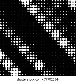 Grunge halftone black and white dots texture background. Spotted vector Abstract Texture
