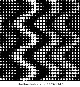 Grunge halftone black and white dots texture background. Spotted vector Abstract Texture
