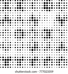 Grunge halftone black and white dots texture background. Spotted vector Abstract Texture
