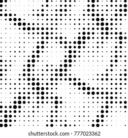 Grunge halftone black and white dots texture background. Spotted vector Abstract Texture
