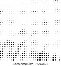 Grunge halftone black and white dots texture background. Spotted vector Abstract Texture
