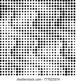 Grunge halftone black and white dots texture background. Spotted vector Abstract Texture
