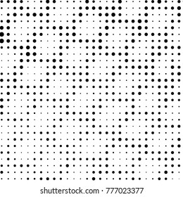 Grunge halftone black and white dots texture background. Spotted vector Abstract Texture
