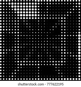 Grunge halftone black and white dots texture background. Spotted vector Abstract Texture
