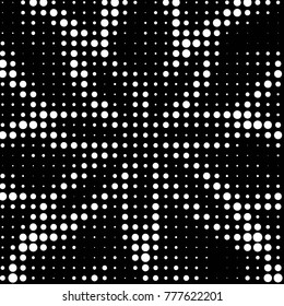 Grunge halftone black and white dots texture background. Spotted vector Abstract Texture
