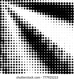 Grunge halftone black and white dots texture background. Spotted vector Abstract Texture
