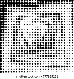 Grunge halftone black and white dots texture background. Spotted vector Abstract Texture
