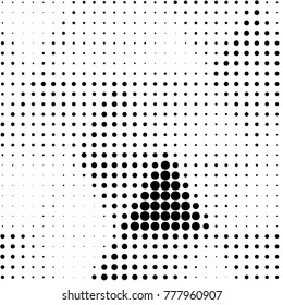 Grunge halftone black and white dots texture background. Spotted vector Abstract Texture
