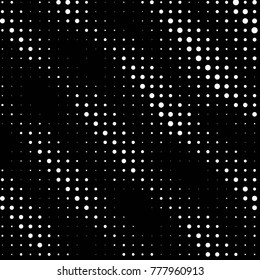 Grunge halftone black and white dots texture background. Spotted vector Abstract Texture
