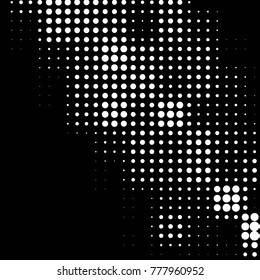 Grunge halftone black and white dots texture background. Spotted vector Abstract Texture
