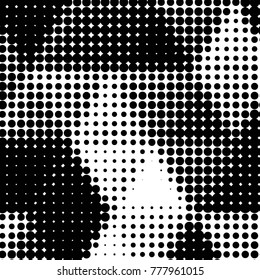 Grunge halftone black and white dots texture background. Spotted vector Abstract Texture
